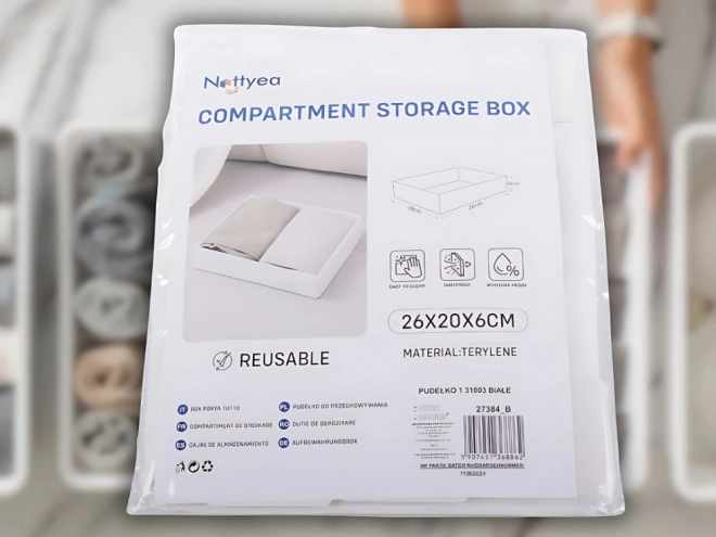 Beli univerzalni organizator za garderobno omaro