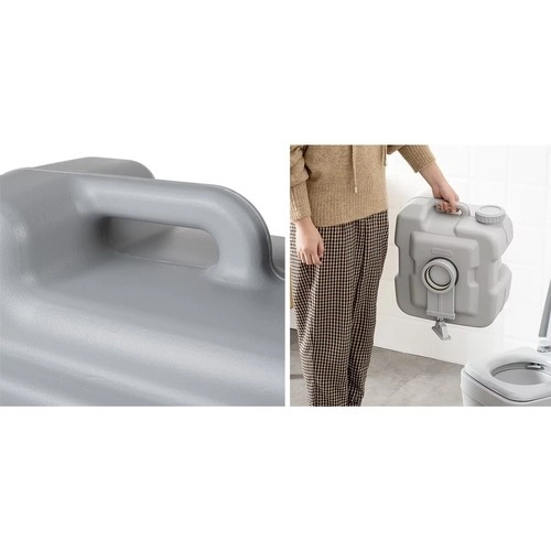 Trizand 24498 Prenosna kamping WC 20 + 12 l, siva