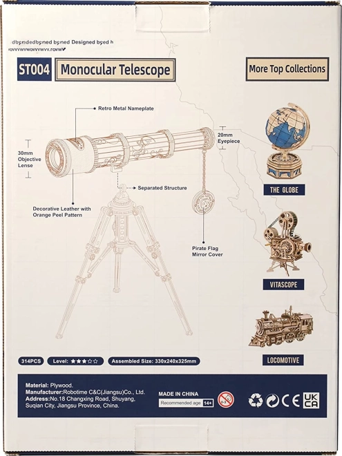 ROBOTIME Rokr Leseni Model Monokularnega Teleskopa