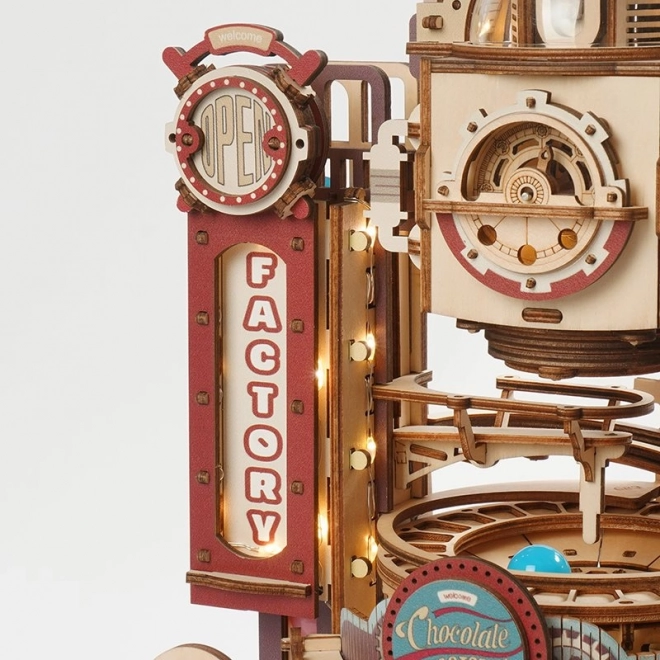 RoboTime 3D sestavljanka s krogličnim dirkalnikom Tovarna čokolade