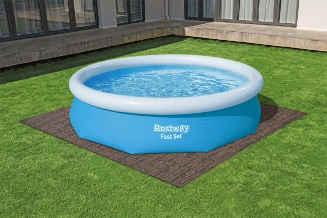 Pena podloga za vrtni bazen 50 x 50 cm Bestway imitacija lesa - 12 kosov