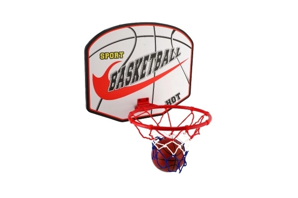 Košarkarski set z leseno ploščo in žogo