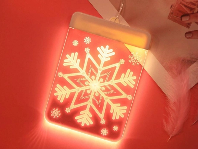 Božično LED vitražno svetilo za okno