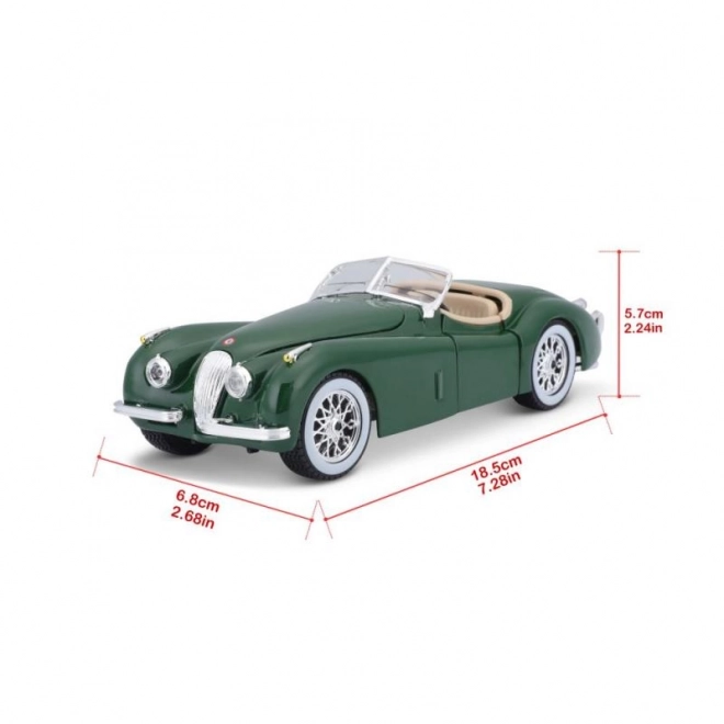 Bburago 1:24 Jaguar XK 120 Roadster (1951) zelena 18-22018