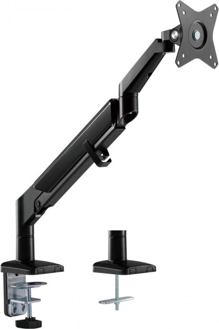 Ergonomski nosilec za monitor s plinsko vzmetjo, črn
