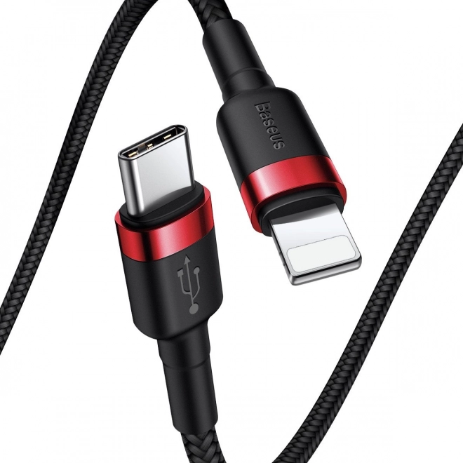 Kabel Baseus Cafule USB-C na Lightning 18W rdeče-črni