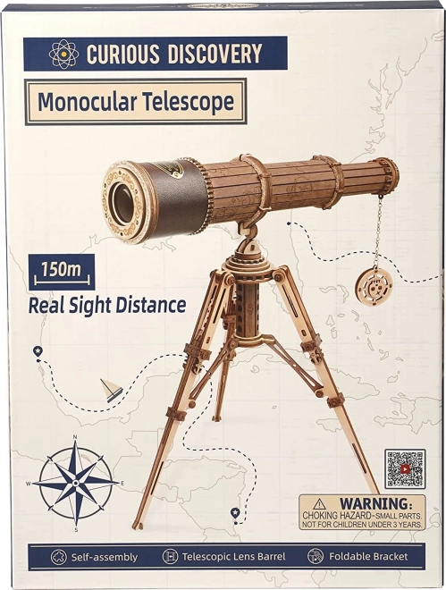 ROBOTIME Rokr Leseni Model Monokularnega Teleskopa