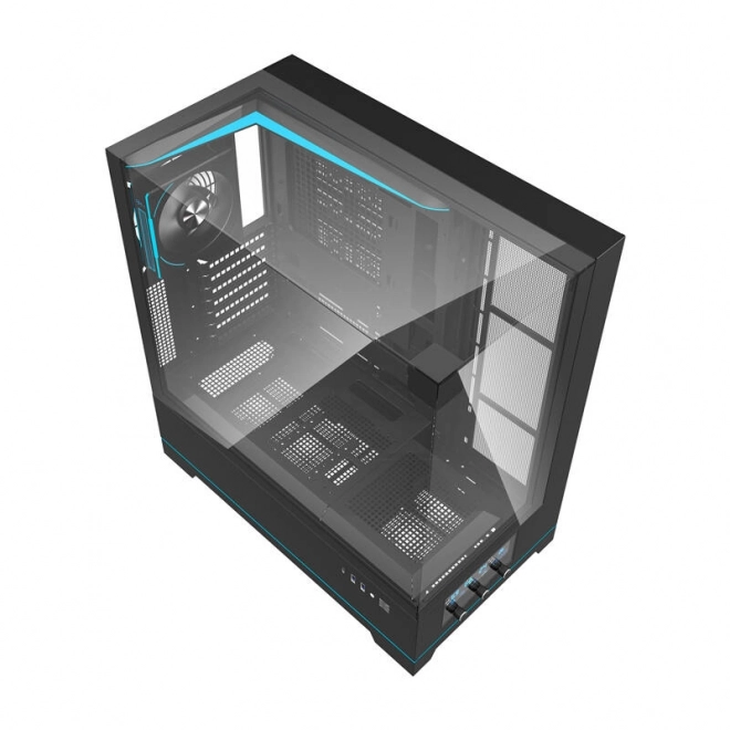 Ohišje Darkflash DY450 PRO s ventilatorjem črno