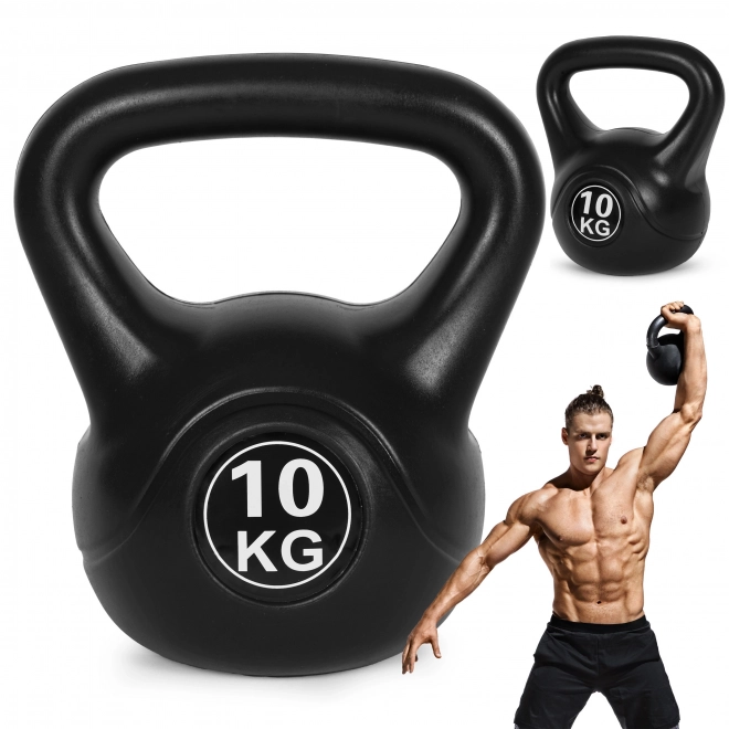 Kettlebell za vadbo črna - 10kg