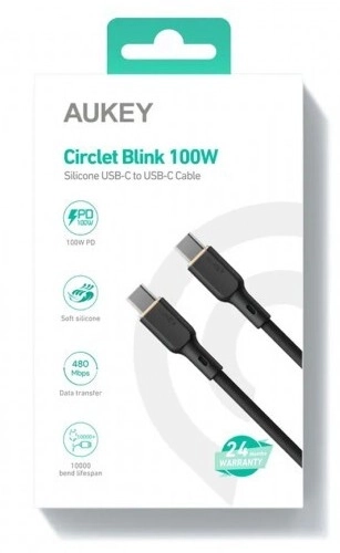 Silikonski kabel USB-C na USB-C 1,8 m 100W AUKEY