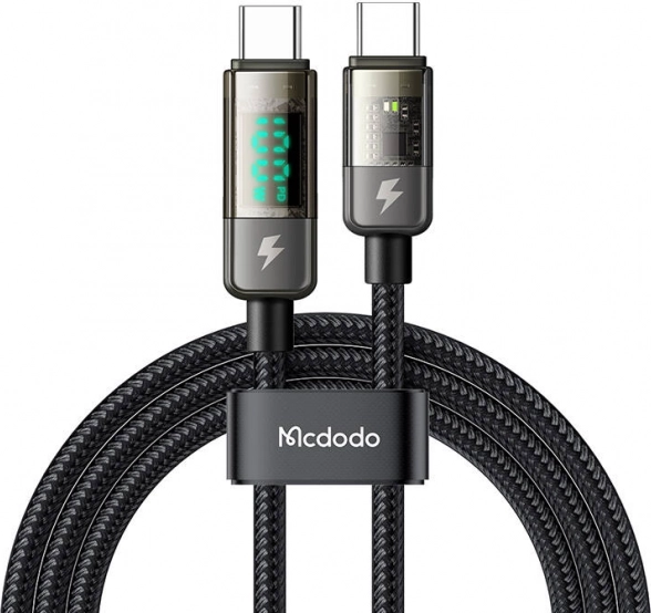 Mcdodo USB‑C kabel z samodejnim izklopom, PD 100 W, 1,8 m