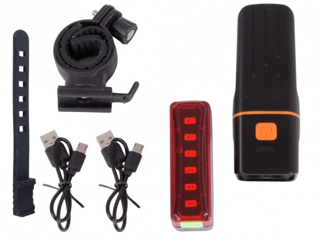 Komplet sprednje in zadnje LED luči za kolo z USB polnjenjem
