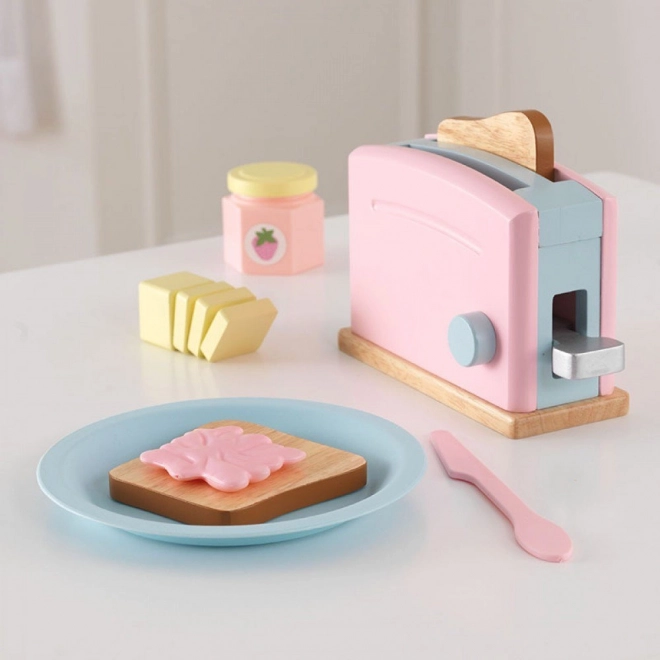 KidKraft espresso toaster set pastel