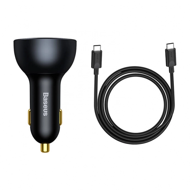 Polnilnik za avto Baseus Qualcomm, USB, 2x USB-C, 160 W (siva)