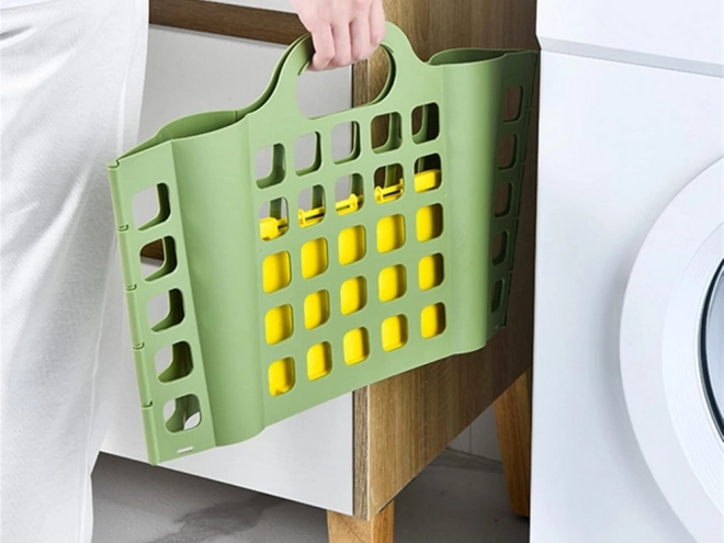 Zložljiva plastična košara za perilo
