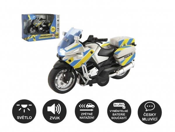 Policijski motocikel s češkim glasom