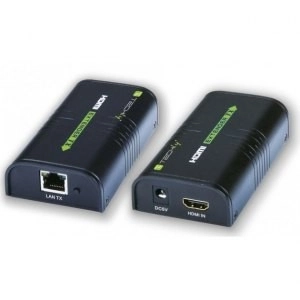 HDMI razširjevalnik/razdelilnik prek Ethernet do 120m, črn