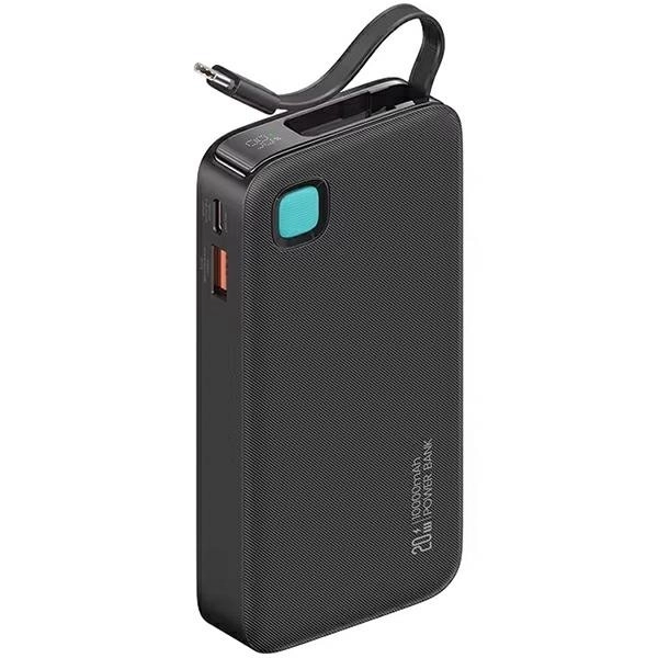 Powerbank s kapaciteto 10000mAh in hitrim polnjenjem 20W z vgrajenim USB-C kablom