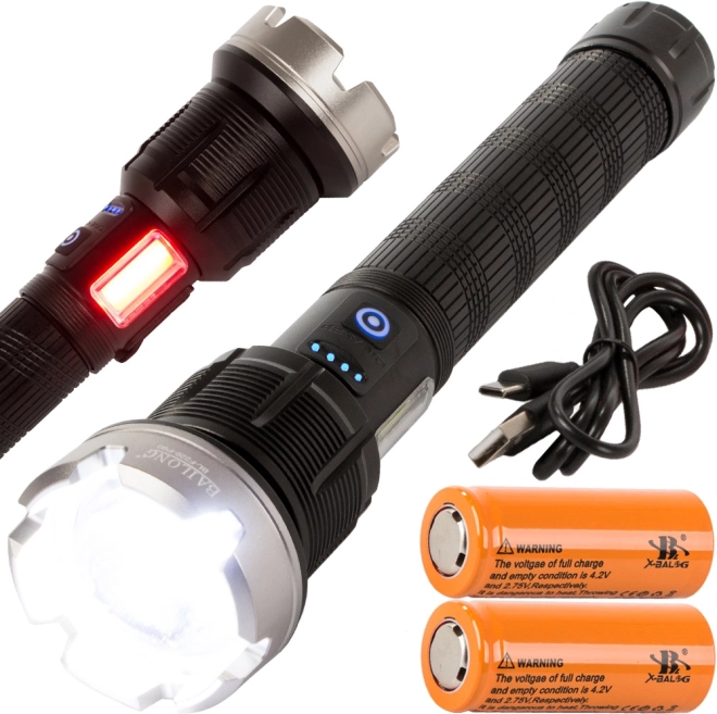 Vojaška taktična svetilka z LED CREE XHP90 in funkcijo powerbanke