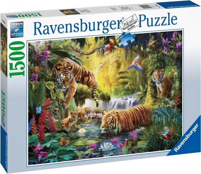 Sestavljanka 1500 kosov Mirni tigri RAVENSBURGER