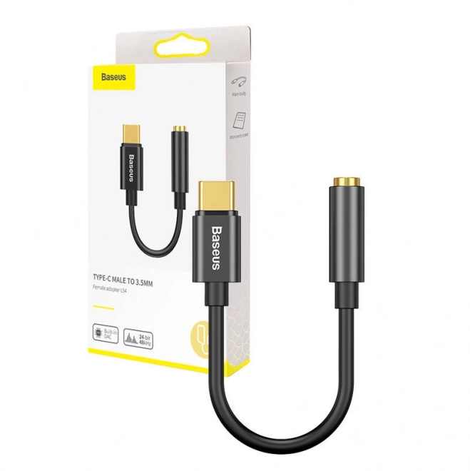 Zvočni adapter Baseus L54 USB-C mini jack 3,5 mm - črna