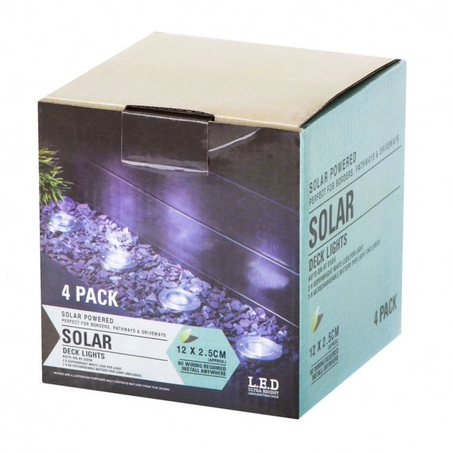 Vrtno solarno svetilo 8 LED 4 kosi - hladna bela
