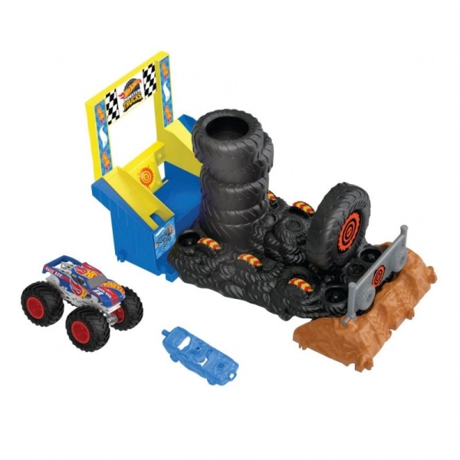 Hot Wheels Monster tovornjak aréna - dirkalni izziv igralni set HNB87 – HW Tiger Shark