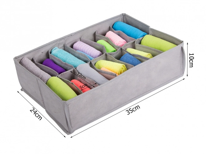 Tekstilni organizator za perilo s 14 predelki
