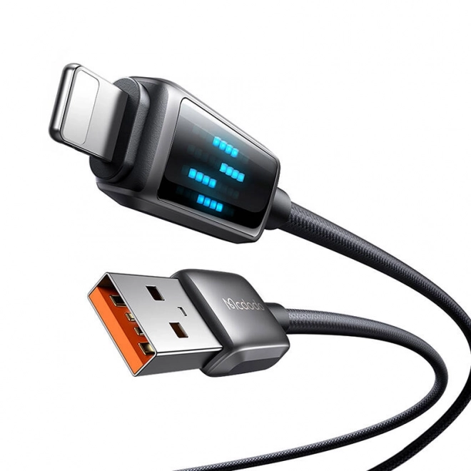 Mcdodo USB-A na Lightning kabel z LED zaslonom, dolžine 1,2 m