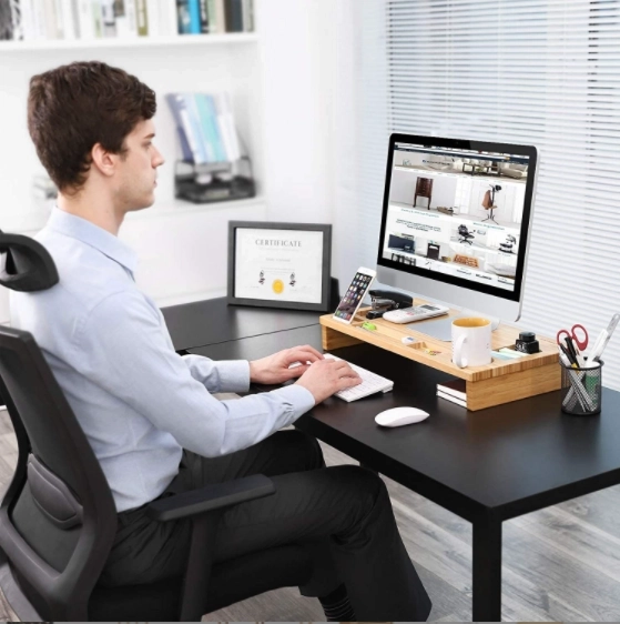 Stojalo za monitor - bambus