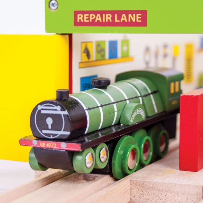 Lesena lokomotiva Flying Scotsman - replika