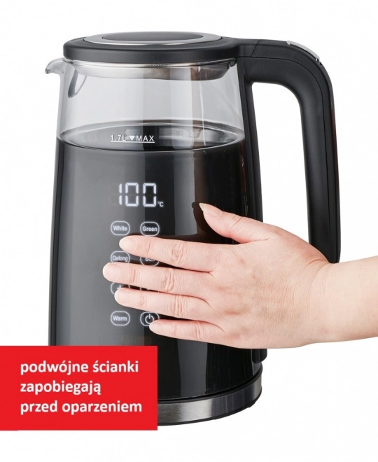 Električni grelnik z nastavljivo temperaturo 1,7 l 2200 W