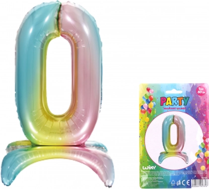 Napihljiv balon Številka 0 Mavrica