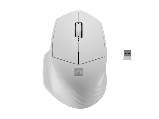Brezžična miška Siskin 2 1600 DPI Bluetooth 5.0 + 2,4GHz – Bela