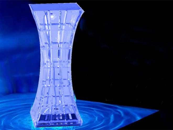 Kristalna nočna svetilka z RGB LED in daljinskim upravljanjem