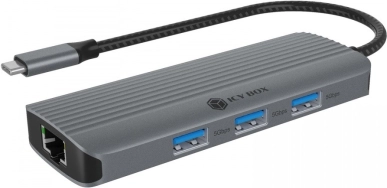 Namizna priklopna postaja 6-v-1 s HDMI, USB, PD in LAN