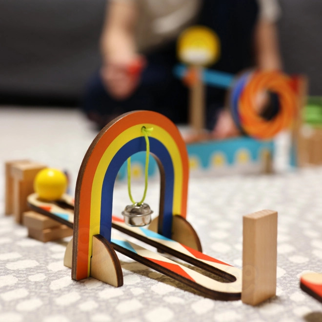 Lesene gradbene kocke domino 2F domino sestavljanka Tooky Toy