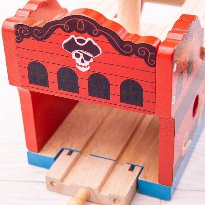Piratiška galera Bigjigs Rail