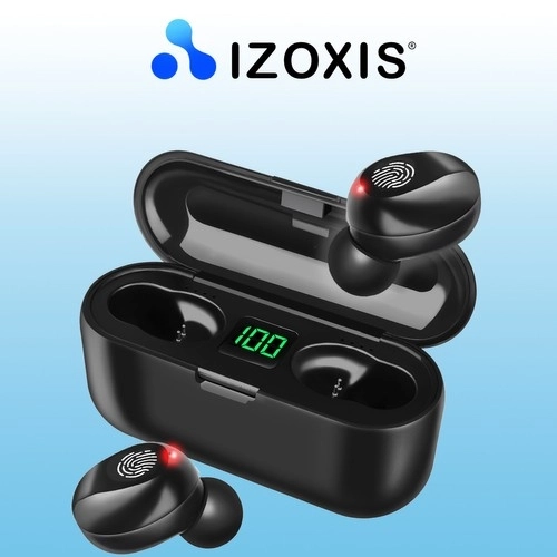 Bluetooth brezžične slušalke - črna + powerbanka
