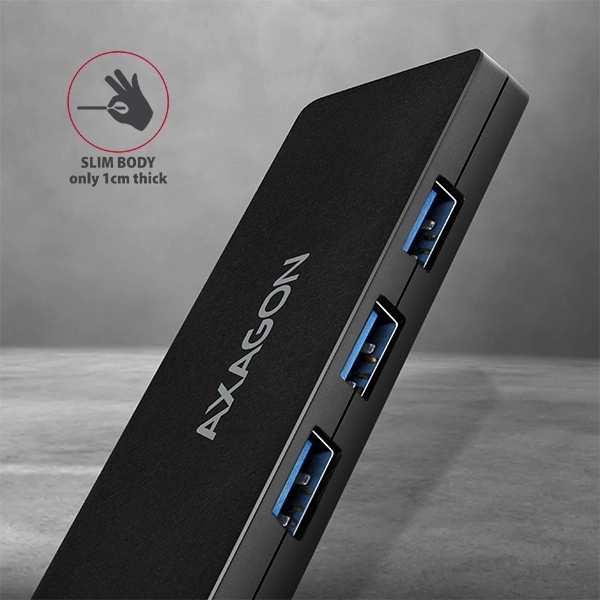 Axagon Slim USB Hub 4-portni USB 3.2 Gen 1 s 14cm Tip-C kablom