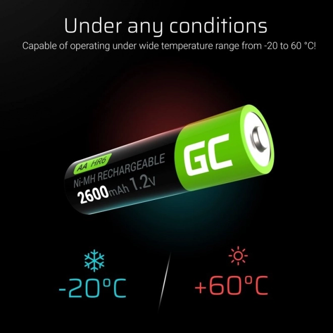 Polnilne baterije AA R6 2600mAh 16 kosov