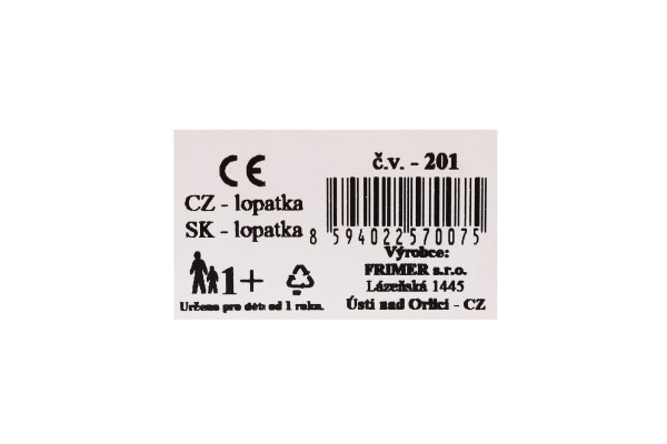Lopatka plast 21cm 12m+