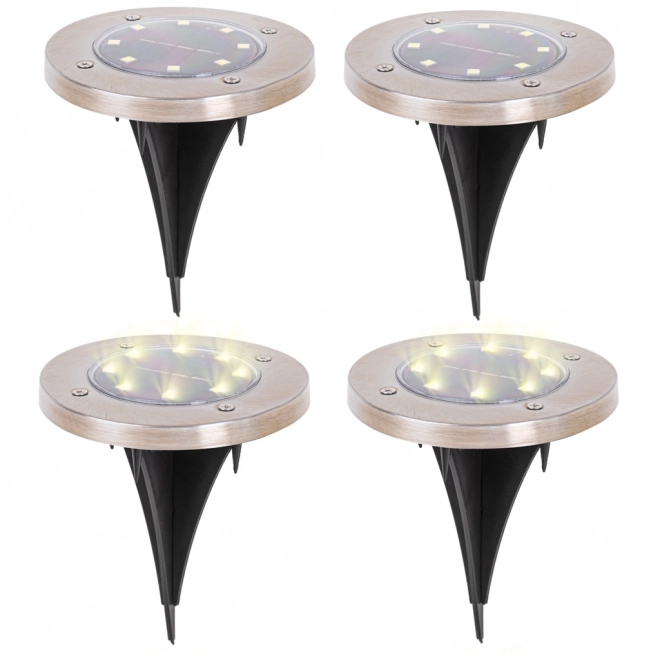 Vrtni solarni svetilke 8 LED 4 kosi - topla bela