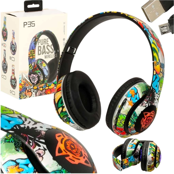 Brezžične naglavne slušalke z Bluetoothom in RGB osvetlitvijo