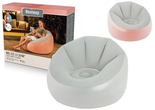 Napihljivi osvetljeni fotelj 102 x 97 x 71 cm Bestway 75086
