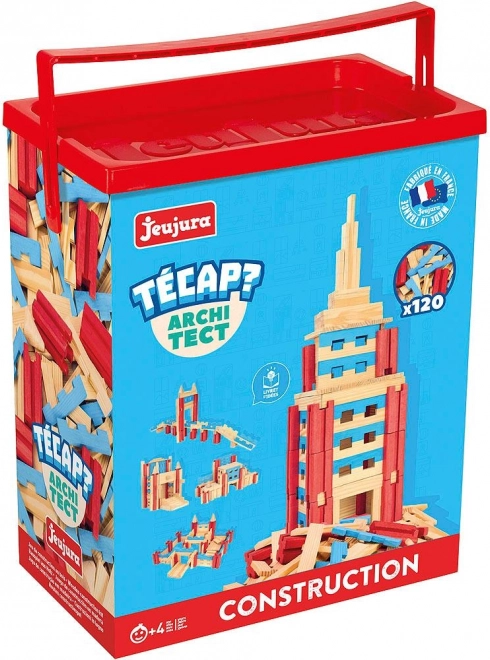 Jeujura Lesena Gradbena Igrača Técap Architect 120 delov