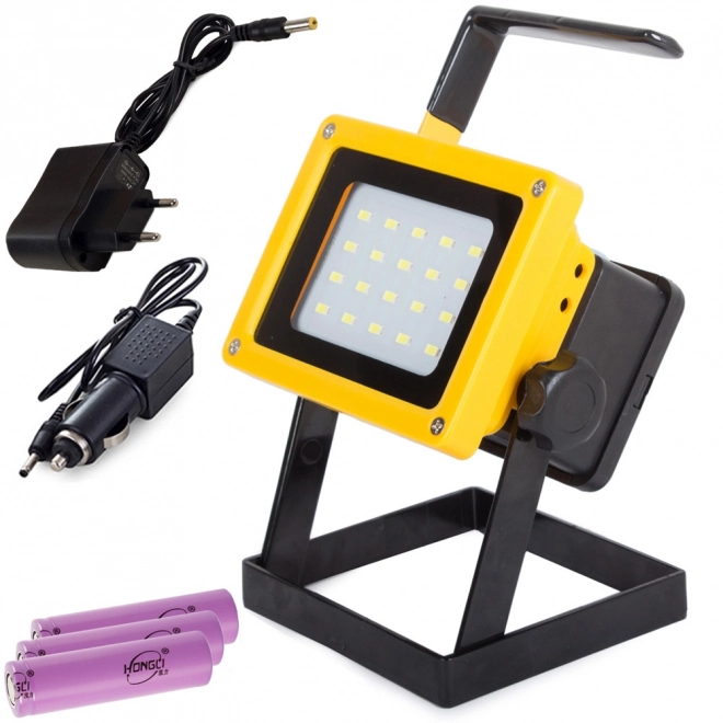 Prenosna polnilna LED svetilka s halogenom 100W