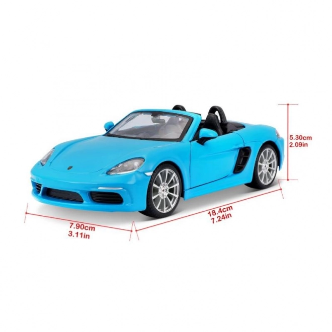 Bburago 1:24 Porsche 718 Boxster Modra