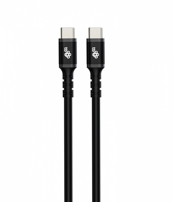 USB C - USB C silikonski kabel 1m črn