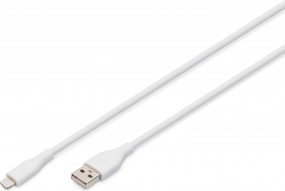 Bel bel silikonski kabel USB-A na Lightning 2 m, MFI, 12 W